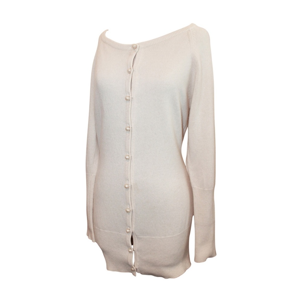 CHANEL NWT 100% Cashmere Sweater M Off White